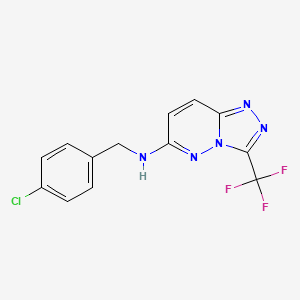 N-(4-chlorobenzyl)-3-(trifluoromethyl)[1,2,4]triazolo[4,3-b]pyridazin-6-amine - 