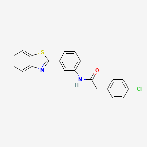 N-[3-(1,3-benzothiazol-2-yl)phenyl]-2-(4-chlorophenyl)acetamide - 6263-45-2