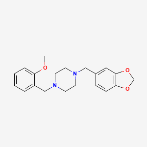 1-(1,3-benzodioxol-5-ylmethyl)-4-(2-methoxybenzyl)piperazine - 