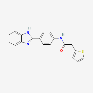 N-[4-(1H-1,3-BENZODIAZOL-2-YL)PHENYL]-2-(THIOPHEN-2-YL)ACETAMIDE - 