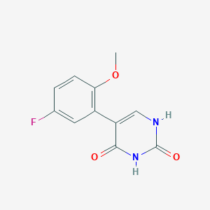 (2,4)-Dihydroxy-5-(5-fluoro-2-methoxyphenyl)pyrimidine - 1261959-37-8