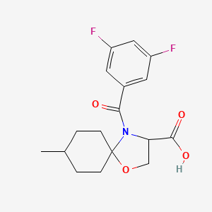 4-(3,5-Difluorobenzoyl)-8-methyl-1-oxa-4-azaspiro[4.5]decane-3-carboxylic acid - 1326814-73-6