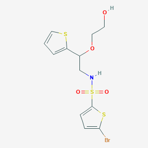 2-[2-(5-bromothiophene-2-sulfonamido)-1-(thiophen-2-yl)ethoxy]ethan-1-ol - 2034468-29-4