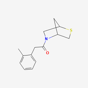 2-(2-methylphenyl)-1-{2-thia-5-azabicyclo[2.2.1]heptan-5-yl}ethan-1-one - 2034285-10-2