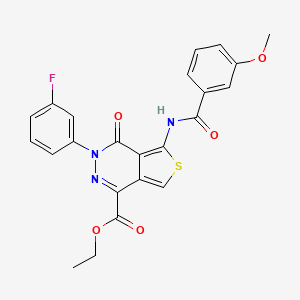 ethyl 3-(3-fluorophenyl)-5-(3-methoxybenzamido)-4-oxo-3H,4H-thieno[3,4-d]pyridazine-1-carboxylate - 888469-86-1