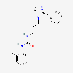 1-(2-methylphenyl)-3-[3-(2-phenyl-1H-imidazol-1-yl)propyl]urea - 1421489-91-9