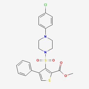 methyl 3-{[4-(4-chlorophenyl)piperazin-1-yl]sulfonyl}-4-phenylthiophene-2-carboxylate - 899725-12-3