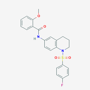 N-[1-(4-fluorobenzenesulfonyl)-1,2,3,4-tetrahydroquinolin-6-yl]-2-methoxybenzamide - 946335-38-2