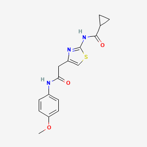 N-(4-{[(4-methoxyphenyl)carbamoyl]methyl}-1,3-thiazol-2-yl)cyclopropanecarboxamide - 921548-75-6