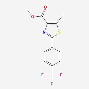 methyl 5-methyl-2-[4-(trifluoromethyl)phenyl]-1,3-thiazole-4-carboxylate - 1550315-48-4