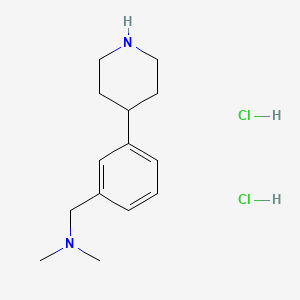 N,N-Dimethyl-1-(3-(piperidin-4-yl)phenyl)methanamine dihydrochloride - 