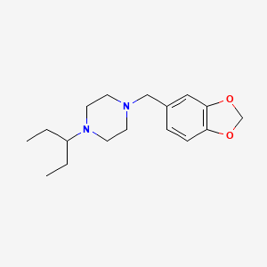 1-(1,3-Benzodioxol-5-ylmethyl)-4-(pentan-3-yl)piperazine - 