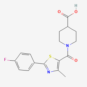 1-{[2-(4-Fluorophenyl)-4-methyl-1,3-thiazol-5-yl]carbonyl}piperidine-4-carboxylic acid - 