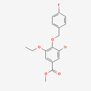 Methyl 3-bromo-5-ethoxy-4-((4-fluorobenzyl)oxy)benzoate - 