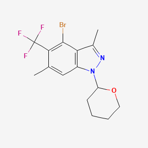 4-Bromo-3,6-dimethyl-1-(tetrahydro-2H-pyran-2-yl)-5-(trifluoromethyl)-1H-indazole - 