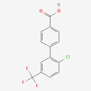 4-(2-Chloro-5-(trifluoromethyl)phenyl)benzoic acid - 505082-84-8