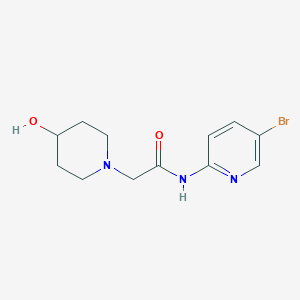 N-(5-bromopyridin-2-yl)-2-(4-hydroxypiperidin-1-yl)acetamide - 