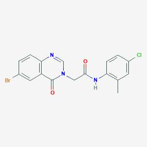 2-(6-Bromo-4-oxoquinazolin-3(4H)-yl)-N-(4-chloro-2-methylphenyl)acetamide - 853318-85-1