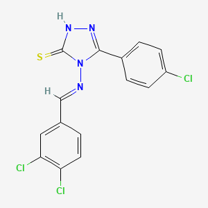 5-(4-Chlorophenyl)-4-((3,4-dichlorobenzylidene)amino)-4H-1,2,4-triazole-3-thiol - 