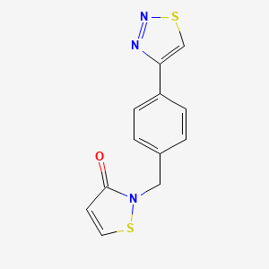 2-{[4-(1,2,3-Thiadiazol-4-yl)phenyl]methyl}-1,2-thiazol-3(2H)-one - 918107-72-9