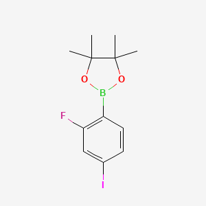 2-(2-Fluoro-4-iodophenyl)-4,4,5,5-tetramethyl-1,3,2-dioxaborolane - 1050423-91-0