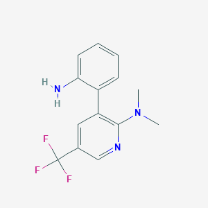 [3-(2-Amino-phenyl)-5-trifluoromethyl-pyridin-2-yl]-dimethyl-amine - 1311278-91-7