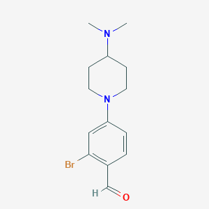 2-Bromo-4-(4-(dimethylamino)piperidin-1-yl)benzaldehyde - 1713160-78-1