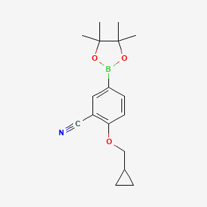 2-(Cyclopropylmethoxy)-5-(4,4,5,5-tetramethyl-1,3,2-dioxaborolan-2-yl)benzonitrile - 1426921-31-4