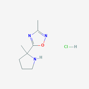 3-Methyl-5-(2-methylpyrrolidin-2-yl)-1,2,4-oxadiazole hydrochloride - 1361116-14-4