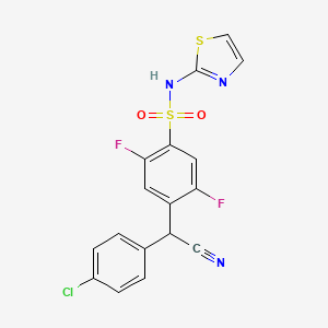 4-((4-Chlorophenyl)(cyano)methyl)-2,5-difluoro-N-(thiazol-2-YL)benzenesulfonamide - 1799412-44-4