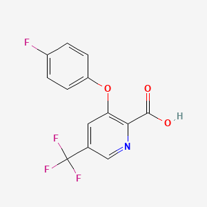 3-(4-Fluoro-phenoxy)-5-trifluoromethyl-pyridine-2-carboxylic acid - 2088942-22-5