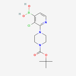 (2-(4-(Tert-butoxycarbonyl)piperazin-1-yl)-3-chloropyridin-4-yl)boronic acid - 1704063-46-6