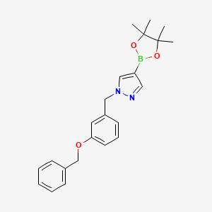 1-(3-(benzyloxy)benzyl)-4-(4,4,5,5-tetramethyl-1,3,2-dioxaborolan-2-yl)-1H-pyrazole - 1430750-52-9