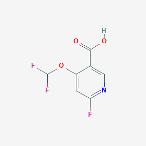 4-Difluoromethoxy-6-fluoronicotinic acid - 1806304-82-4