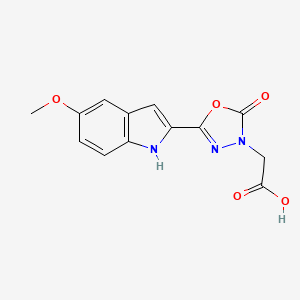 [5-(5-Methoxy-1H-indol-2-yl)-2-oxo-1,3,4-oxadiazol-3(2H)-yl]acetic acid - 1216958-14-3