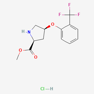 Methyl (2S,4S)-4-[2-(trifluoromethyl)phenoxy]-2-pyrrolidinecarboxylate hydrochloride - 1354484-74-4