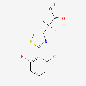 2-[2-(2-Chloro-6-fluorophenyl)-1,3-thiazol-4-yl]-2-methylpropanoic acid - 1285578-98-4