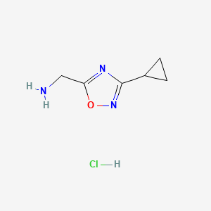 (3-Cyclopropyl-1,2,4-oxadiazol-5-yl)methanamine hydrochloride - 1210232-48-6