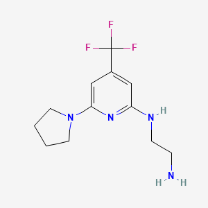 N*1*-(6-Pyrrolidin-1-yl-4-(trifluoromethy)pyridin-2-yl)ethane-1,2-diamine - 1053657-86-5