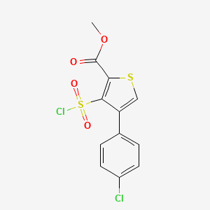 Methyl 4-(4-chlorophenyl)-3-(chlorosulfonyl)thiophene-2-carboxylate - 1291486-73-1