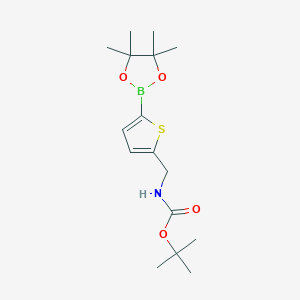 tert-Butyl N-{[5-(tetramethyl-1,3,2-dioxaborolan-2-yl)thiophen-2-yl]methyl}carbamate - 1266480-56-1