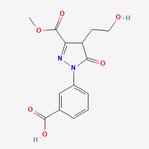 3-[4-(2-hydroxyethyl)-3-(methoxycarbonyl)-5-oxo-4,5-dihydro-1H-pyrazol-1-yl]benzoic acid - 1221723-94-9