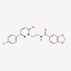 N-(2-(3-(4-fluorophenyl)-6-oxopyridazin-1(6H)-yl)ethyl)benzo[d][1,3]dioxole-5-carboxamide - 921850-44-4