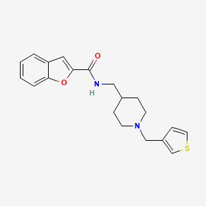 N-((1-(thiophen-3-ylmethyl)piperidin-4-yl)methyl)benzofuran-2-carboxamide - 1234904-89-2