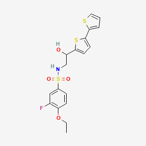 2-{[2,2'-bithiophene]-5-yl}-S-(4-ethoxy-3-fluorophenyl)-2-hydroxyethane-1-sulfonamido - 2097888-52-1