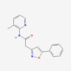 N-(3-methylpyridin-2-yl)-2-(5-phenylisoxazol-3-yl)acetamide - 953152-55-1