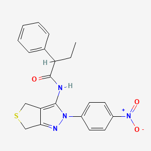 N-[2-(4-nitrophenyl)-2H,4H,6H-thieno[3,4-c]pyrazol-3-yl]-2-phenylbutanamide - 450342-57-1