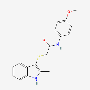 N-(4-methoxyphenyl)-2-[(2-methyl-1H-indol-3-yl)sulfanyl]acetamide - 536701-83-4