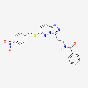 N-(2-(6-((4-nitrobenzyl)thio)-[1,2,4]triazolo[4,3-b]pyridazin-3-yl)ethyl)benzamide - 872994-33-7