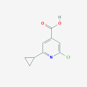 2-Chloro-6-cyclopropylpyridine-4-carboxylic acid - 1518073-36-3